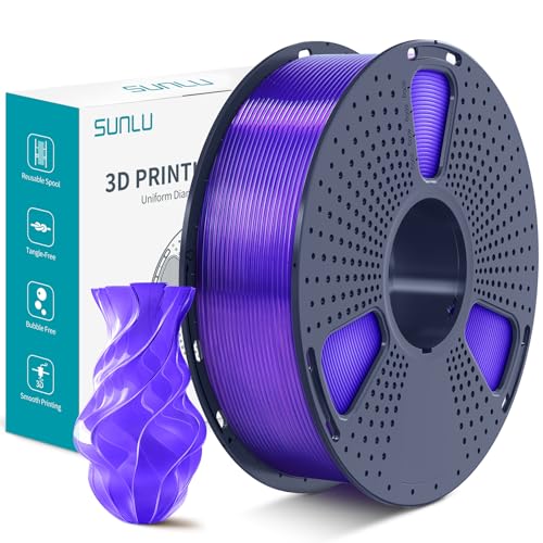 Filament SUNLU PLA Plus Fioletowy Przezroczysty (PURPLE TRANSPARENT)