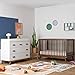 dadada Soho Baby Nursery Furniture Set. Baby Crib and Dresser Set Combo. Soho 3 in 1 Convertible Crib and Matching 5 Drawer Dresser. Walnut Beechwood