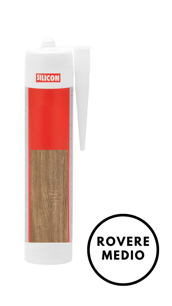 Silicone acrylique à l'eau sans solvant pour bois - Scellant bois pour trous, fissures et fentes - Chêne moyen