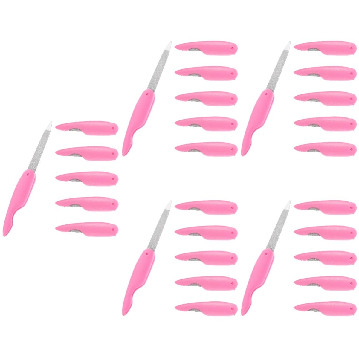 FOMIYES 5 Juegos De Limas De Uñas Para Uñas Gruesas Limas De Uñas Pequeñas Limas De Uñas De Metal Tiras De Lima De Uñas Portátiles Para Manicura Y Pedicura (6 Piezas X 5)