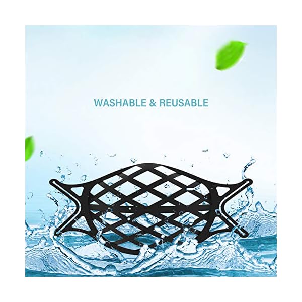 4-Pack-Face-Mask-Bracket-Large-3D-Silicone-Mask-Bracket-with-Ear-Loops-Internal-Support-Frame-for-Cloth-Mask-Adult-Cool-Lipstick-Protection-Black Shaboo Prints 4 Pack Face Mask Bracket Large 3D Silicone Mask Bracket with Ear Loops Internal Support Frame for Cloth Mask Adult Cool Lipstick Protection, Black