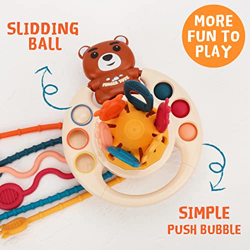 Baby Sensory Toys Montessori Pull String Ropes With Rattle, Simple Bubble And Sliding Balls For Motor Skills, Tactile Stimulation, Infants Toddlers 18+ Months Old… #TOP3