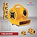 XPOWER P-130A Mini Mighty 1/5 HP 800 CFM Centrifugal Air Mover, Carpet Dryer, Floor Fan, Blower, Stackable, Daisy Chain, for Water Damage Restoration, Janitorial, Plumbing, Home Use,Yellow