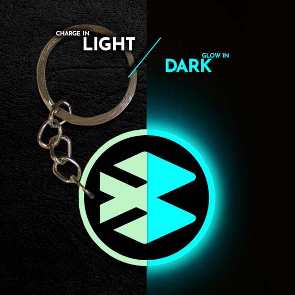 Image of Mi Glow Store Glow in Dark Keychain for Bike Men | Gift for Man | Bike Accessories | Charges in Light Glows in Dark | Key chain for Bike