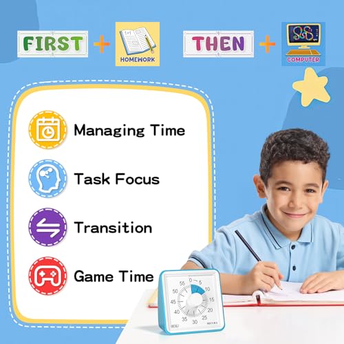 Secura Montessori Time Schedule Tasks, Special Education Autism Sensory Products, Sensory Timer with to-Do List, 60 Minute Visual Timer for Kids with Autism, ADHD Tools for School, Classroom, Home - Image 7