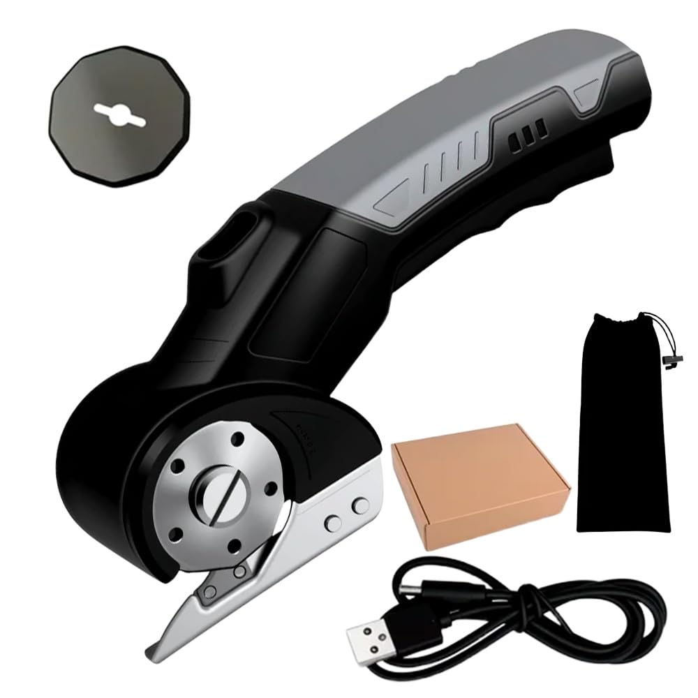 Electric Box Cutter for Cardboard, 2025 New Cordless Electric Scissors, Portable Rotary Cutter for Home and Office, Rechargeable Scissors for Carton