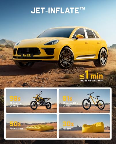 Fanttik X9 Classic Inflator/Blower 2-IN-1, Tire Inflator Portable Air Compressor with Light and Power Bank, 150PSI Cordless Air Pump for Car, Motorcycle, Bike, Ball, Air Mattress, Kayak, Swimming Ring
