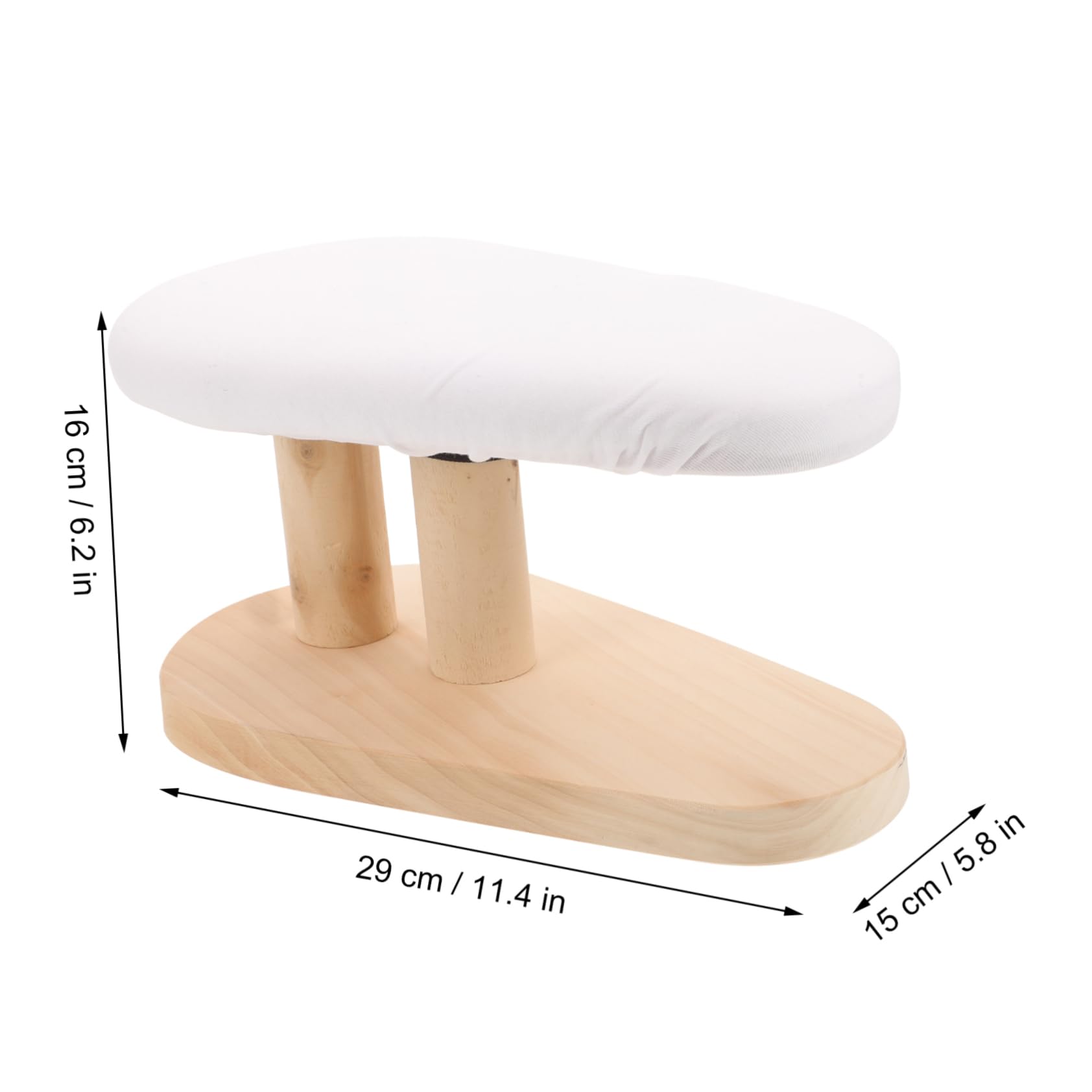 INOOMP Asse da Stiro Portatile in Legno Spalla per Vestiti, Sgabello Rotondo Resistente alle Alte Temperature, Tessuto Traspirante e Asciugatura Rapida per Uso Domestico e Stiratura
