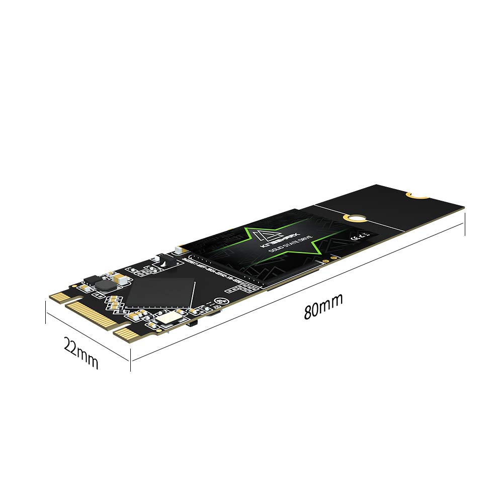 Kingshark Gamer SSD M.2 2280 128GB Ngff - Disco Duro Interno de Estado sólido de Alto Rendimiento para computadora portátil SATA III de 6 GB/s, Incluye SSD (128 GB, M.2 2280)