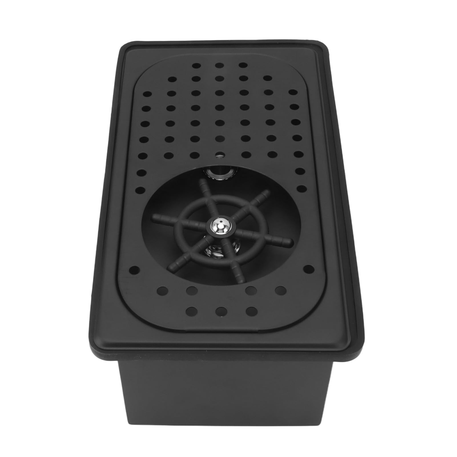 Jarra de Acero Inoxidable R R - Lavavasos Automático para Fregadero de Cocina, Negro (Grande)