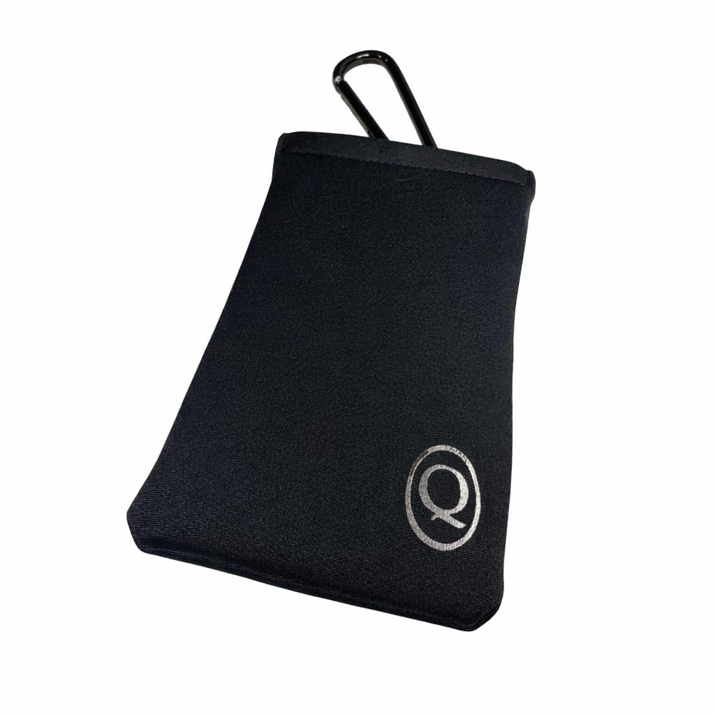 Neoprene Sunglasses Pouch with Carabiner &amp; Belt Loop – Soft Self-Closing Glasses Case for Large Sunglasses or Phone – Fits All iPhone up to 17 Pro Max