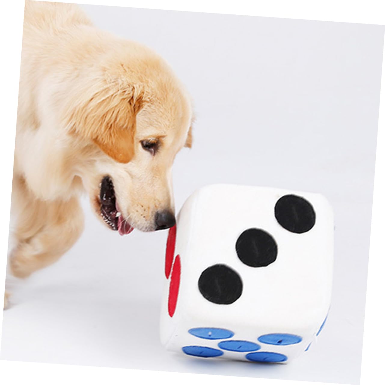COLLBATH Jouet Interactif pour Chien Jouet À Renifler Alimentation Lente Dés en Peluche pour Le De L'animal