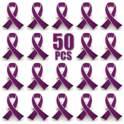 Paquete de 50 pines de solapa esmaltados para concientización de violencia...