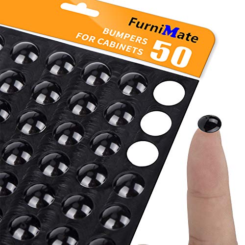 Black Rubber Feet Bumper Pads 10Mm 50Pcs Sound Dampening For Cabinet Doors Drawers Laptop Electronics Picture Frame #TOP18