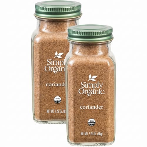Simply Organic Ground Coriander Seed, Rich, Warm Earthy Yet Fruity Flavor, Bright Aroma, Slight Citrus Undertones, 2.29 Ounce (Pack of 2)