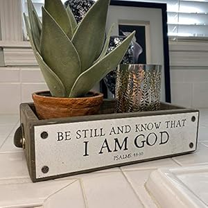 ANVEVO Be Still And Know That I Am God – Bible Verse House Décor Box – Cute & Funny Rustic Farmhouse Home Décor – Storage Caddy - Wood Boxes with Sayings ANVEVO Be Still And Know That I Am God–Bible Verse House Decor Box–Cute Funny Rustic Farmhouse Home Decor–Storage Caddy Wood Boxes with Sayings