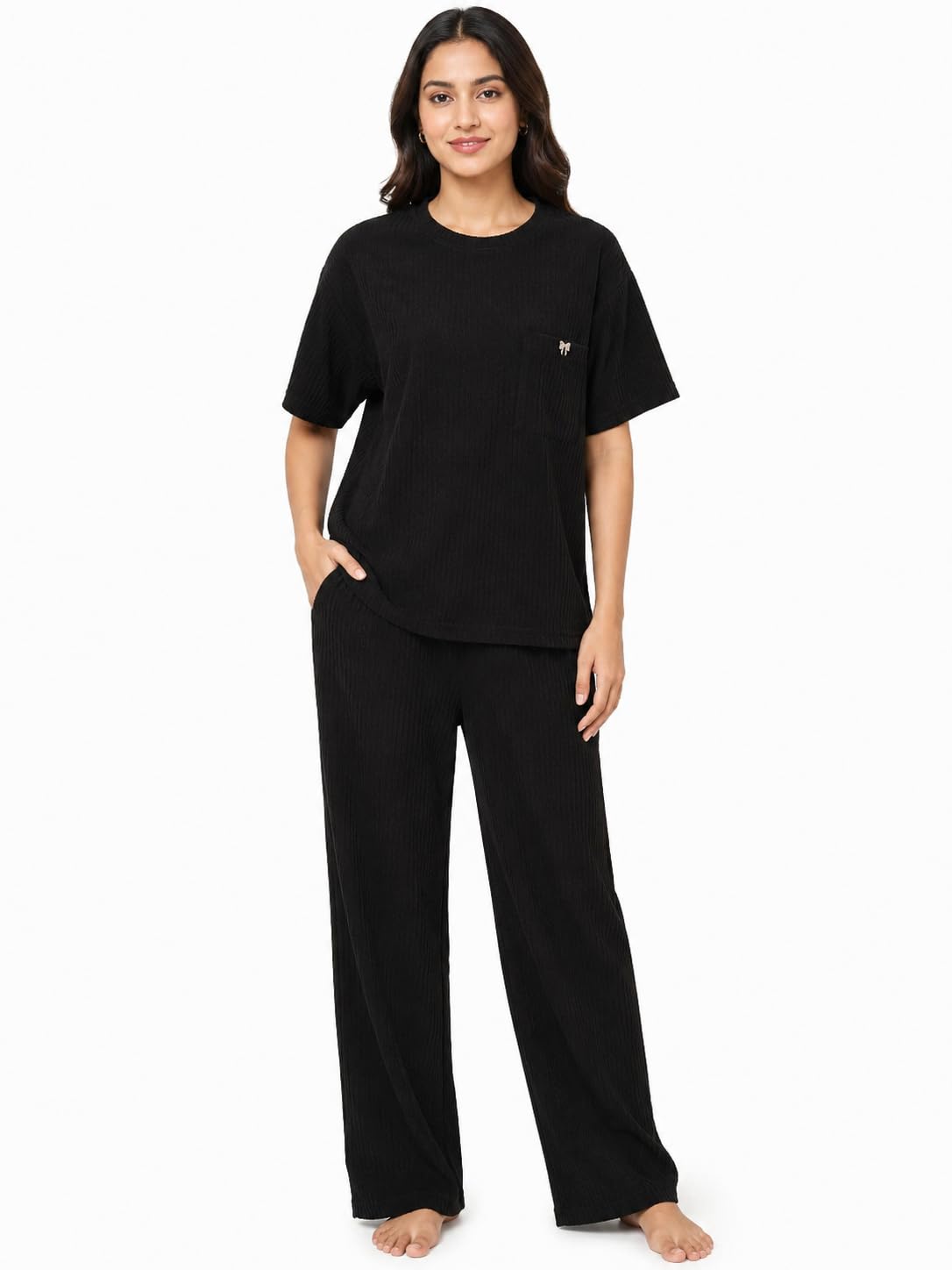 Gautam Ent. Co-ord Set for Women Viscose Solid | Top Pant With Pocket Co-Ord Set | Two Piece Matching Outfit | Round Neck Half Sleeves Coord | Stylish Indo Western Clothing-picture-24