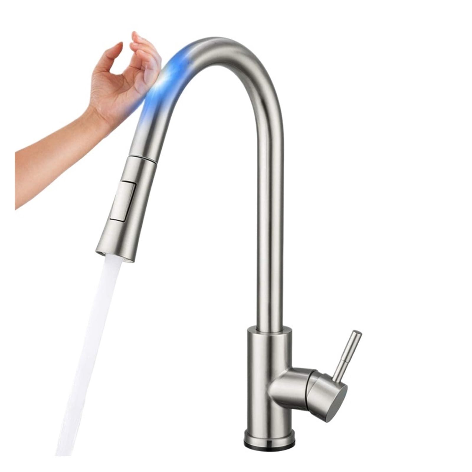 Robinet de cuisine tactile fini les traces de doigts sur le nickel