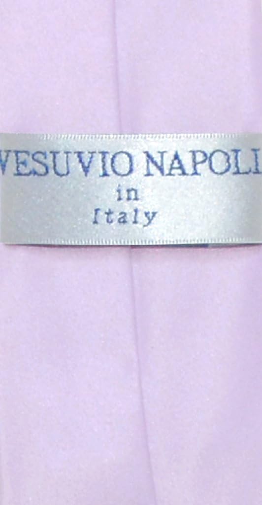 Vesuvio Napoli Boy's CLIP-ON NeckTie Solid Lavender Purple Color Youth Neck Tie