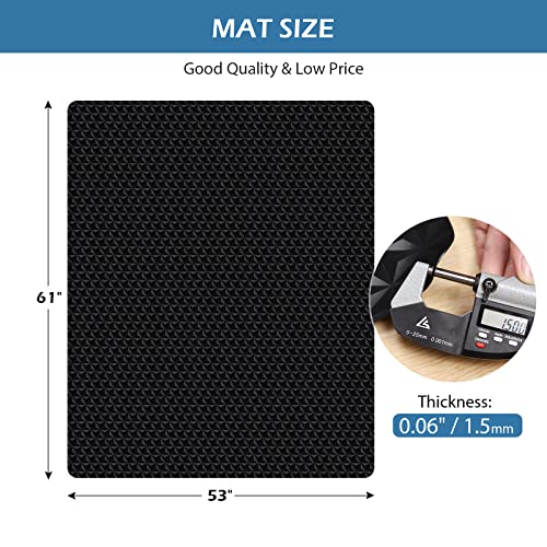 Sallous Chair Mat For Hard Floor, 63" X 51" Vinyl Gaming Chair Mat For Hard Surface, Multi-Purpose Hard Floor Protector Desk Chair Mat For Home Office, Not For Carpet (Black) #TOP1