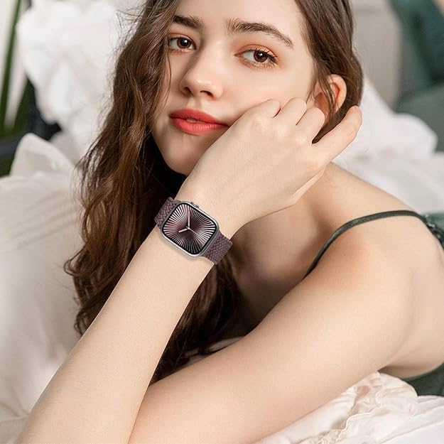 Image of Braided Nylon Band Compatible with Apple Watch 49mm /46mm /45mm /44mm /42mm /41mm /40mm /38mm | Adjustable Magnetic Clasp Strap Fit for Ultra 3 /2 /1, SE3 /2 /1 & Series 11 /10 /9 /8 /7 /6 /5 /4 /3 /2 /1