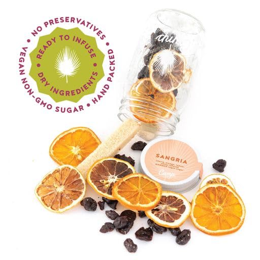 Miniatura 4 de Camp Craft - Mezcla de cóctel - Sangria  Kit de infusión de mezcla de bebidas premium con frutas deshidratadas, hierbas y azúcar vegano  Mezclador