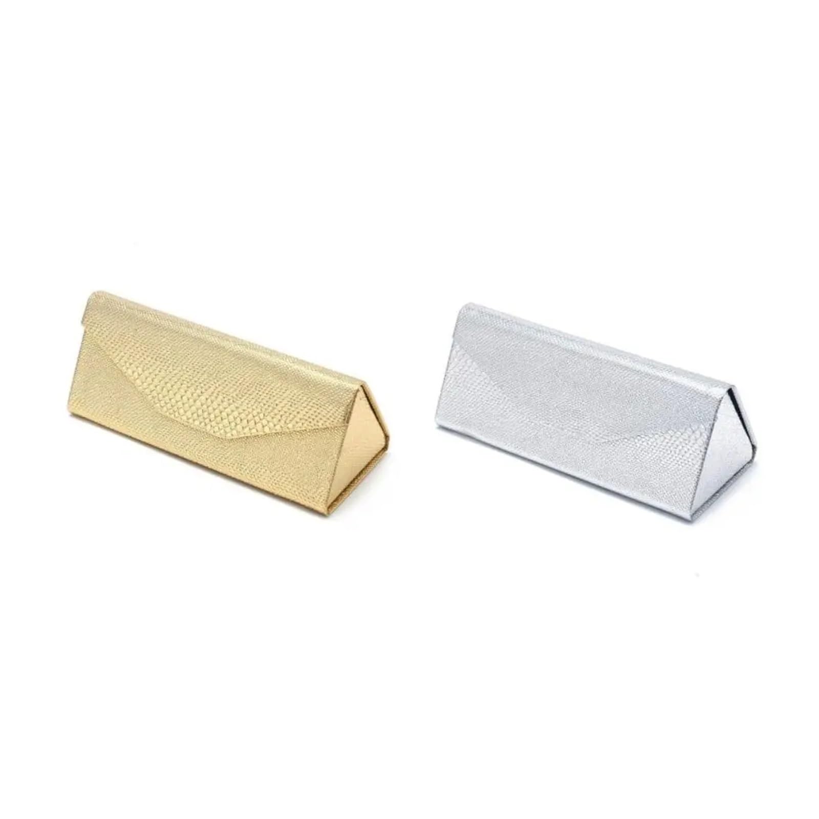 Triángulo Plegable Funda de Gafas Estuche protector triangular de cuero sintético for gafas sol, color sólido, impermeable, plegable, for hombre
