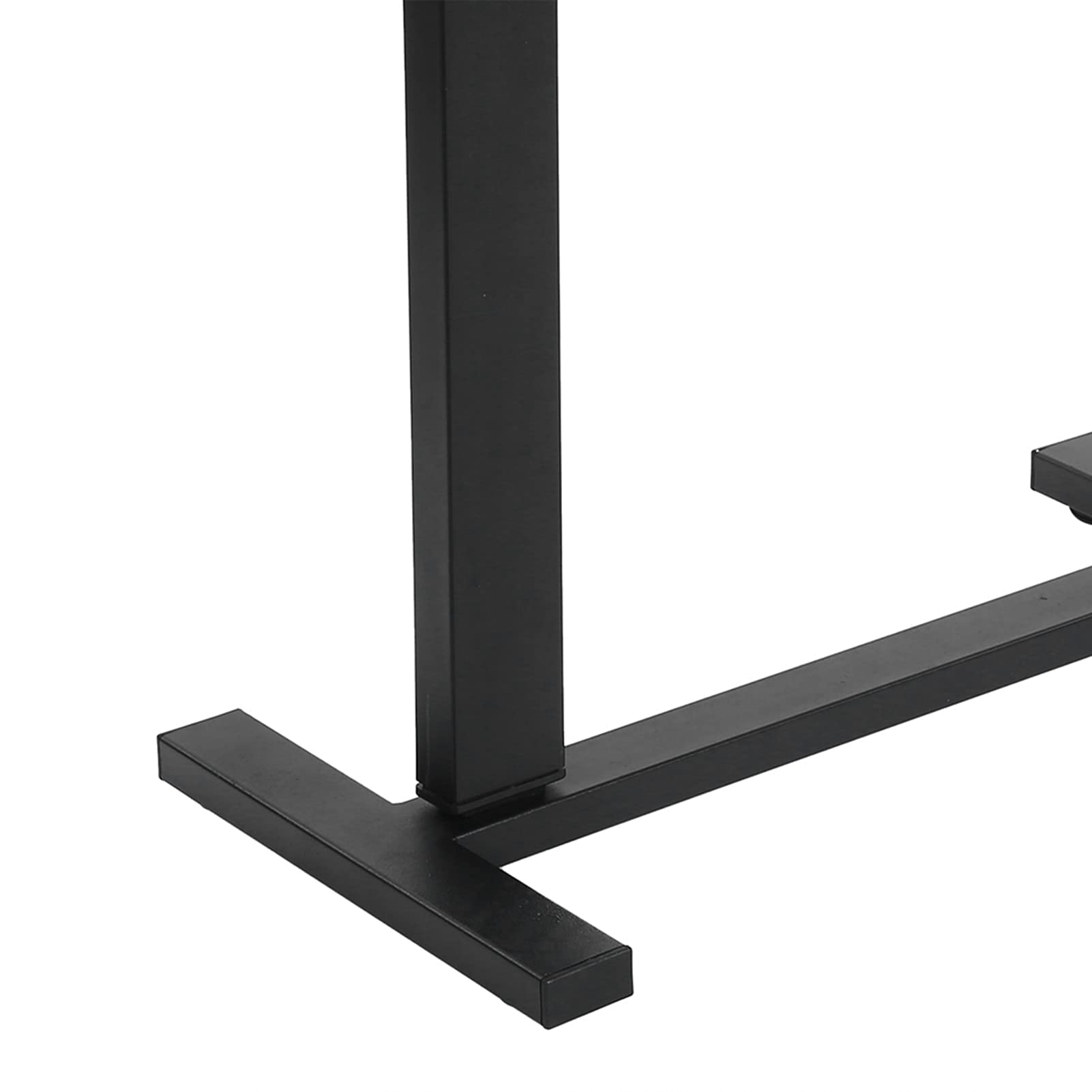 Ejoyous Mesa Auxiliar con Ruedas Ocultos, Mesa para Sofá con Altura Ajustable Base en Forma de C Escritorio para Computadora Portátil Mesa Elevadora para Escribir Dibujar Leer