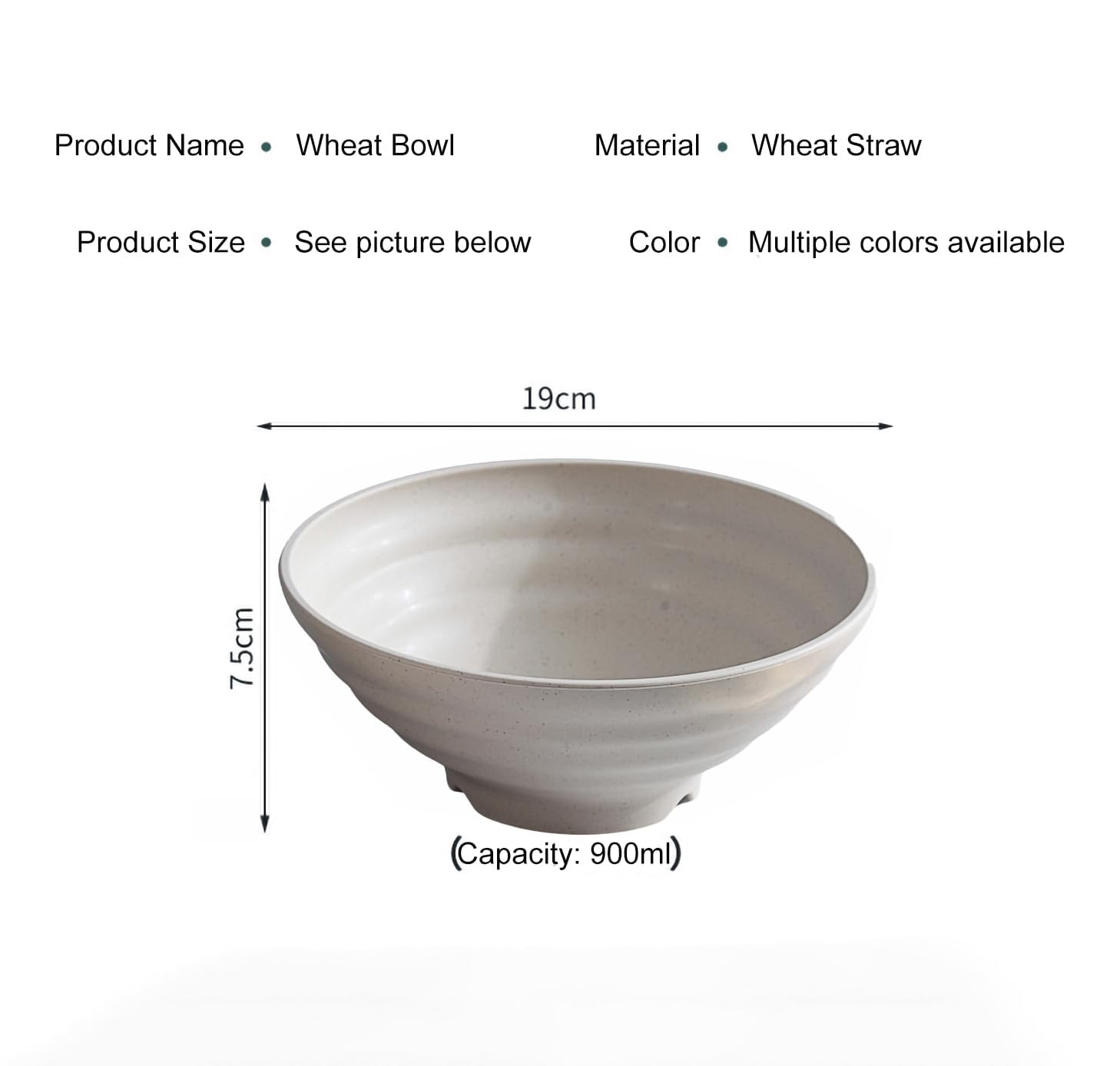 Wheat Straw Salad Bowls - Durable, Stackable & Eco-Friendly -2 Wheat Straw Salad Bowls - Durable, Stackable & Eco-Friendly -2