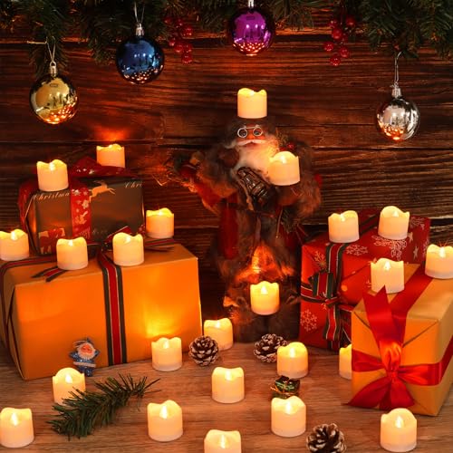 Image of Topstone Battery-Operated LED Flameless Candles with Remote Control,Warm Yellow Flickering & Steady Modes, 2H /4H /6H /8H Timer, Dimming Function, 400+ Hours Battery Life (Includes 2 Remotes & Batteries)
