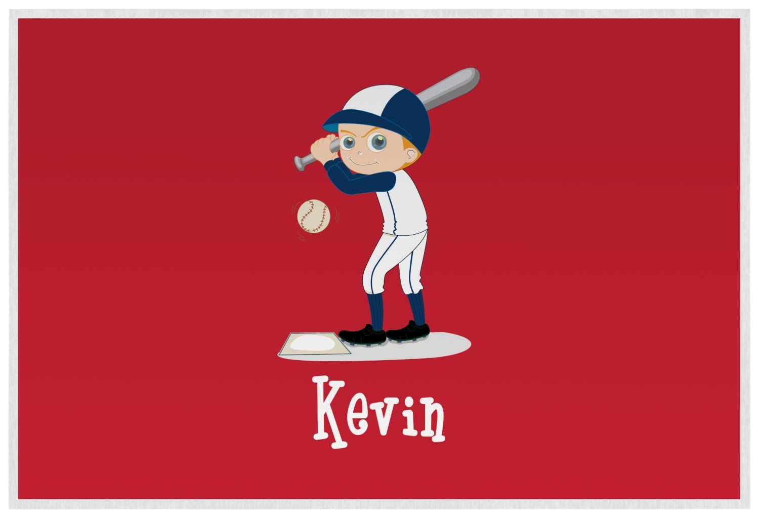Personalized Baseball Laminated Placemat w/Name or Text