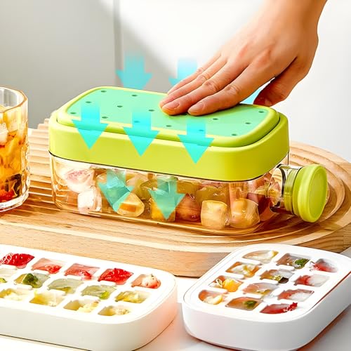Bandeja y contenedor de hielo 2 en 1, 18 cubos miniatura 3