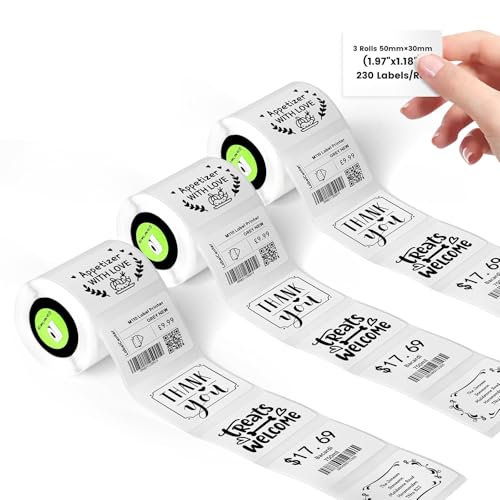 Amazon | Nelko PM220、TYPONOS PM240ラベルメーカーと互換性のある3