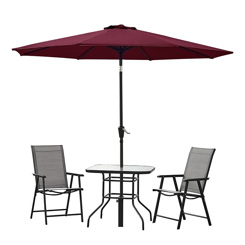 HCZKIUJY Tilting Garden Parasol Umbrella, Outdoor Sun Shade with Crank, Sunshine Protective 2.7M Waterproof Patio Umbrella for Balcony Courtyard Lawn