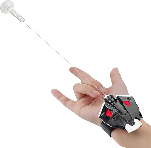 Web Launcher - Tiradores de cuerda, tiradores de telaraña, luz de inducción magnética, lanzador de cuerda, puede agarrar objetos pequeños, guantes