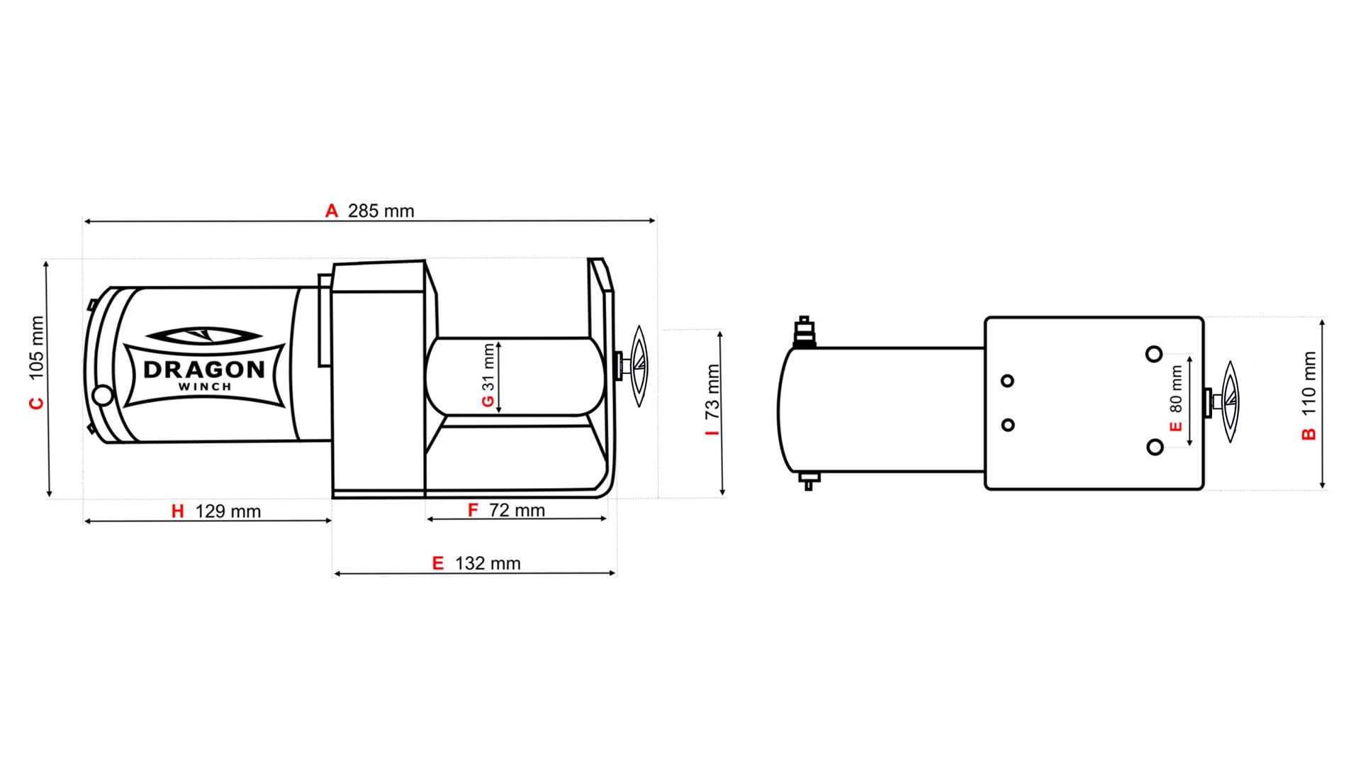 Cabrestante Eléctrico 12V 3000 lbs / 1360 kg – DRAGON WINCH Serie Maverick – Malacate Eléctrico potente 1.4 CV, Cuerda Sintética 10m para Quad, ATV, UTV, Arados – Mando a Distancia Inalámbrico