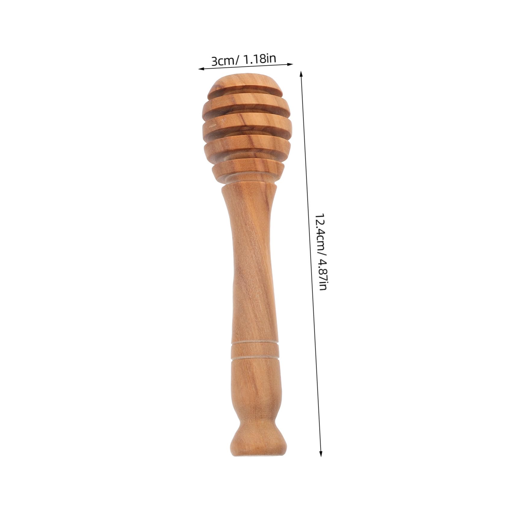 PRETYZOOM Elegant Spiral Wooden Honey Stirrer Multi-purpose for Honey Jam and More Long Handle Unique Grain Easy to Use