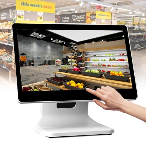 Image of Touchscreen Monitor, 15.6 Inch LCD Touch Screen for POS System, 1920 * 1080 Resolution i3-Processor 4gb Ram for PC POS Cashier Retail Restaurant Bar Coffee Store Menu Order Point of Sale