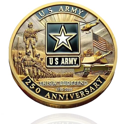 Image of 250th Anniversary U.S. Military Commemorative Coin - u.s. Army, Patriotic Challenge Coin, Veterans Appreciation Gift (C#)