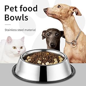   Stainless-Steel-Dog-Bowls-with-Non-Slip-Rubber-Ring-Base-2-Pack-Food-and-Water-Pet-Bowls-Suitable-for-Small-Medium-or-Large-Dogs-16oz