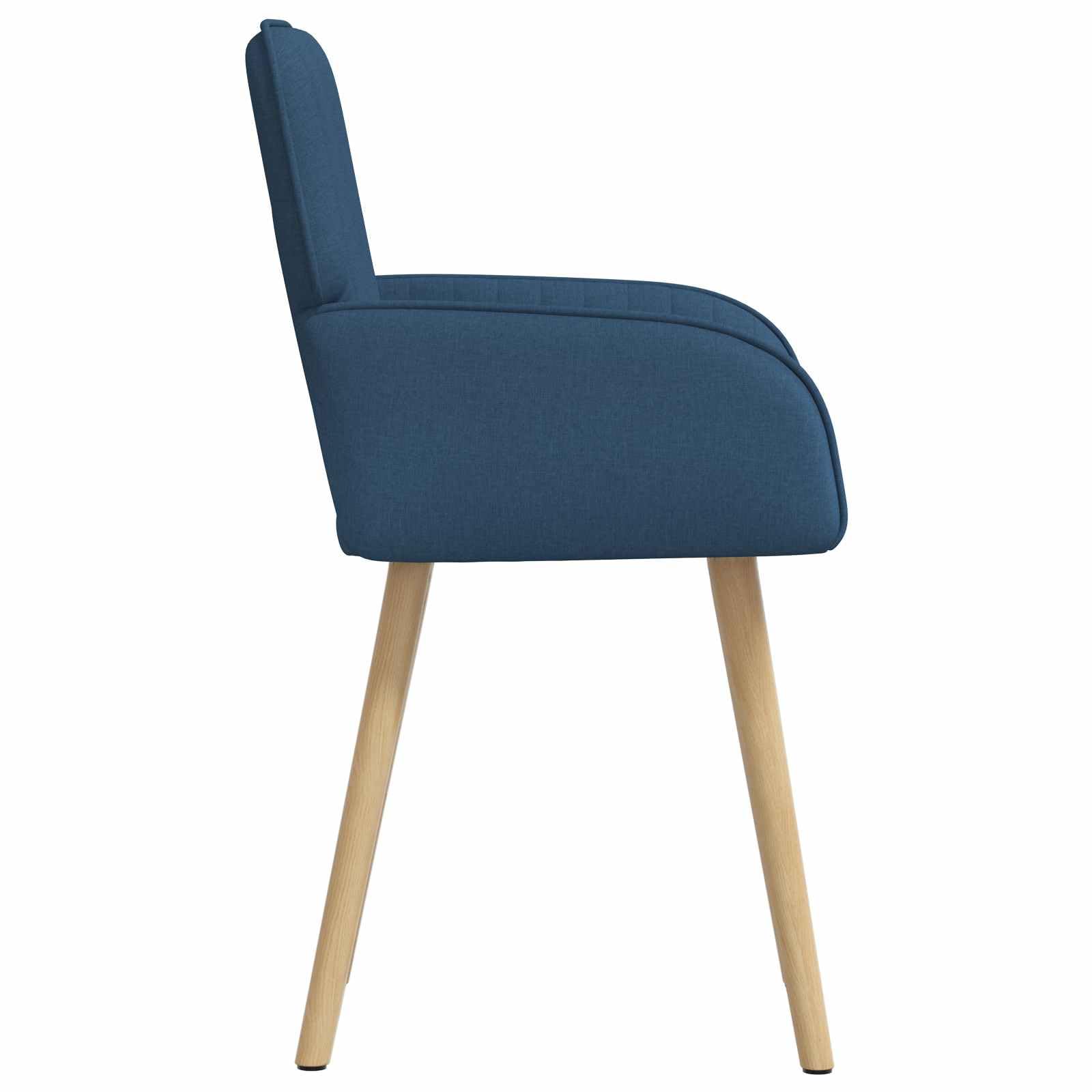 Chaises de Salle à Manger 6 pièces en Tissu Bleu avec Cadre en métal et Pieds en Bois Massif d hévéa, Confort Ergonomique, Design scandinave Industriel pour Salon ou Restaurant