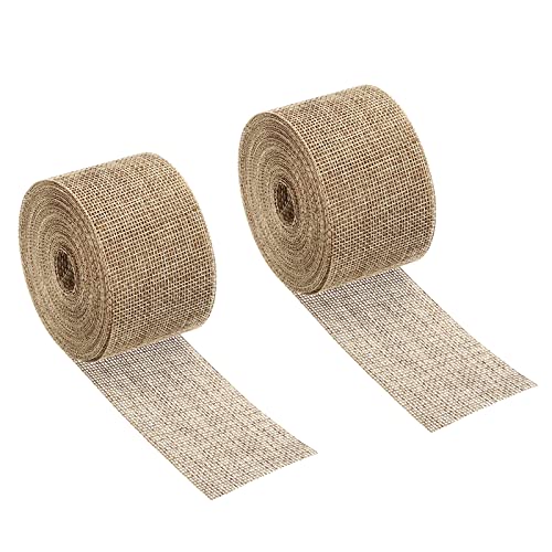 PATIKIL 2 Inch Wide 11 Yards Burlap Fabric Ribbon