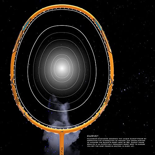 Image of Hundred Nuclear 72 Carbon Fibre Unstrung Badminton Racket with Full Racket Cover for Intermediate Players