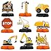 Gyufise 9 Pieces Construction Party Centerpieces Honeycomb Car Party Table Centerpieces Truck Construction Centerpieces 3D Construction Table Decorations for Birthday Party Supplies
