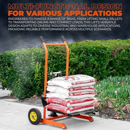 Stark Usa 58117 Hydraulic Material Lift Dolly, 441Lbs 35.8 Inch Max Lift, Pallet Stacker Winch Stacker, Forklift, Truck Dolly, Pallet Jack thumb #2