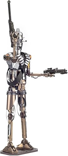 Miniatura 7 de Metal Earth Fascinations Premium Series Star Wars The Mandalorian IG-11 Kit de modelo de metal 3D con pinzas
