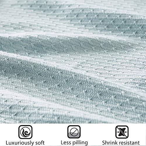Image of Madison Park 100% Egyptian Cotton Twin Bed Blanket for Summer Light Blue | Cozy Soft Breathable Durable, Waffle Weave Woven Casual, Lightweight Knit All Season Throw for Bed Couch or Sofa, OEKO TEX