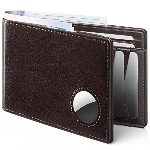 typecase Mens Wallet Card Holder: Pop Up Card Case, Premium Leather, Smart, Bifold, RFID Blocking, Slim, Minimalist, Thin, Front Pocket - 9-13 Card Capacitiy | ID Window | Money Clip (Brown)