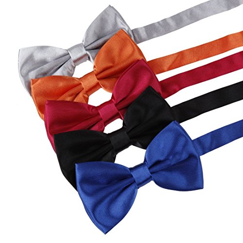 Boys Adjustable Pre-tied Bowtie Set Kids Bow Ties Wholesale 5 Pcs for Children