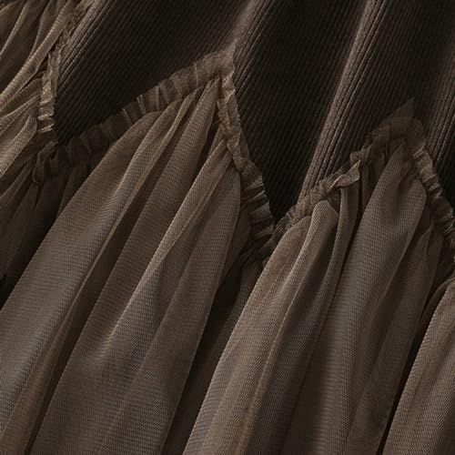 Jupe longue en tulle café pour donner du volume aux robes plissées